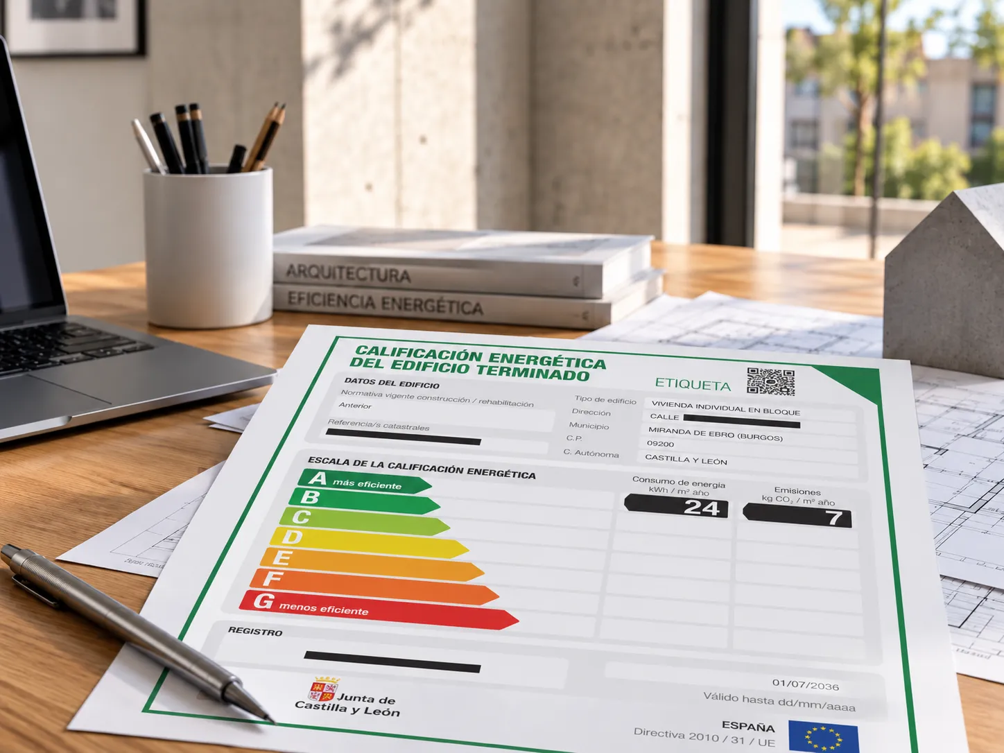 Certificados energéticos pegatina